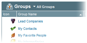 EquityTouch Shared Groups and Saved Searches